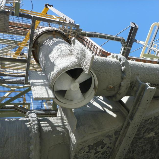 Boddington - Axial pump mixer for Feed well dilution at West Australian mine site.
